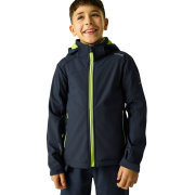 Giacca softshell per bambini Regatta Haydenbury Navy (Wild Lime)
