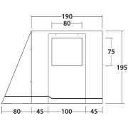 Tendalino Outwell VA Backroads Awning Room