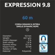 Corda da arrampicata Camp Expression 9.8 - 60m