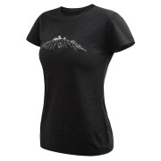 Maglietta sportiva da donna Sensor Merino Cordura Peak nero černá