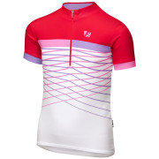 Maglia da ciclismo per bambini Etape Lucky bianco/rosa bílá/růžová