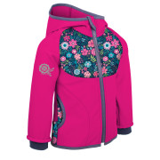 Giacca softshell per bambini Unuo pile con motivo rosa