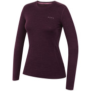Maglietta da donna MOOA MerinoSilk 160 long viola scuro dark purple melange