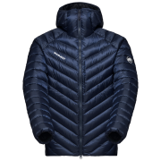 Piumino da uomo Mammut Broad Peak IN Hooded Jacket Men blu scuro marine-black