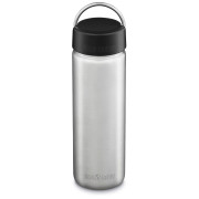 Bottiglia in acciaio inox Klean Kanteen Wide w/Wide Loop Cap - brushed stainless 800 ml argento silver