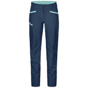 Pantaloni da donna Ortovox Pelmo Pants W blu scuro Deep Ocean