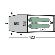 Tenda con anticamera Pinguin Storm 2