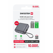 Powerbank Swissten Space 10000 mAh, 35W USB-C argento stříbrná