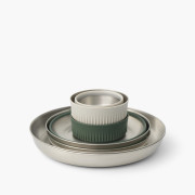 Set di stoviglie Sea to Summit Detour Stainless Steel Collapsible Dinnerware Set 6 Piece