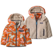 Giacca da bambino Patagonia Baby Reversible Tribbles Hoody - BNLM arancione/beige Bunny Life: Marigold