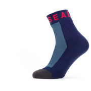 Calzini impermeabili SealSkinz Mautby blu/rosso Navy Blue/Grey/Red