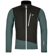 Felpa da uomo Ortovox Fleece Grid Jacket M blu/grigio dark arctic grey