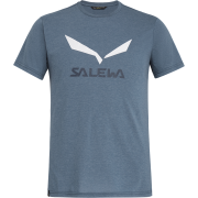 Maglietta da uomo Salewa Solidlogo Dri-Rel M S/S Tee grigio FlintStoneMelange