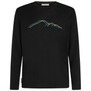 Maglietta funzionale da uomo Icebreaker Men Merino 150 Tech Lite LS Tee Rainer Ridge nero Black
