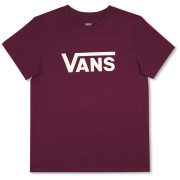 Maglietta da donna Vans Wm Drop V Ss Crew-B bordeaux Port Royale