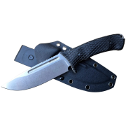 Coltello da caccia Dachs Knives Erebus nero Black Micarta