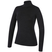 Maglione con collo alto da donna MOOA MerinoSilk Collar 160 nero black melange