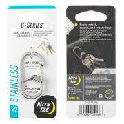 Moschettone ausiliario Nite Ize G-series #2 argento Stříbrná