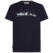 Maglietta da uomo Icebreaker Men Merino 150 Tech Lite SS Tee The Peaks blu scuro Midnight Navy