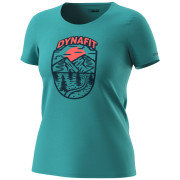 Maglietta da donna Dynafit Graphic Co W S/S Tee blu/arancio brittany blue/HORIZON