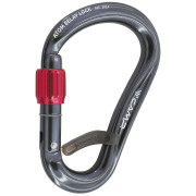 Moschettone Camp Atom Belay Lock grigio/rosso Gun Metal