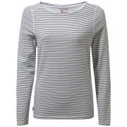 Maglietta da donna Craghoppers NL Erin LS Top bianco/grigio BlueNavy Str