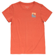 Maglietta da donna Devold Classic "Summit" Tee Wmn rosso CORAL