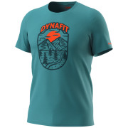 Maglietta da uomo Dynafit Graphic Co M S/S Tee blu/arancio mallard blue/HORIZON