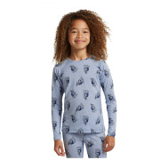 Maglietta sportiva per bambini Icebreaker Kids M 200 Oasis LS Crewe Bear Tour AOP