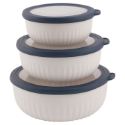 Set di ciotole Outwell Cookout Bowl Set with Lids beige/blu Blue & Grey