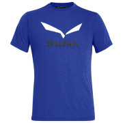 Maglietta da uomo Salewa Solidlogo Dri-Rel M S/S Tee blu/azzurro Electric Melange