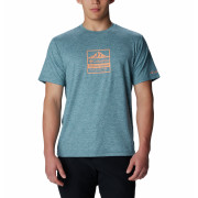 Maglietta da uomo Columbia Kwick Hike™ Graphic SS Tee blu Cloudburst, Tested Tough PDX