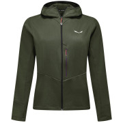 Felpa tecnica da donna Salewa Pedroc Pl 3 Hd Jacket W verde dark olive