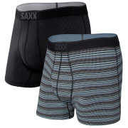 Boxer Saxx Quest Quick Dry Mesh Boxer Brief Fly 2Pk grigio sunrise stripe/black II