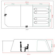 Tenda familiare Coleman Fastpitch Victoria Falls 4 Blackout