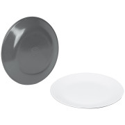 Set di piatti Bo-Camp Piatto da cena Two tone - 4pz grigio Grey