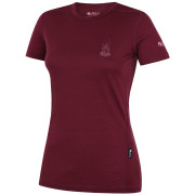 Maglietta da donna Zulu Merino Fire 160 Short bordeaux wine