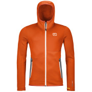 Felpa da uomo Ortovox Fleece Hoody M arancione hot orange