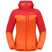 Giacca da donna Norrona falketind aero60 Zip Hood rosso Arednalin