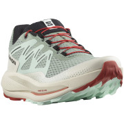 Scarpe da corsa da donna Salomon Pulsar Trail rosso Lily Pad / Bleached Aqua / Hot Sauce