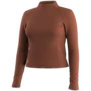 Maglietta sportiva da donna Smartwool Women's Active Merino Movement Mock Neck mattone Burnt Sienna