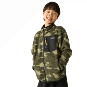 Felpa sportiva per bambini Regatta Junior Frankie Warm Fleece Bark Green Camo