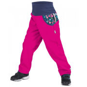 Pantaloni softshell per bambini Unuo Fleece vzor rosa