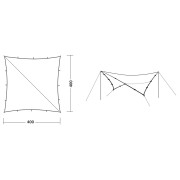 Telo per tenda Robens Outback Tarp 4 x 4 m