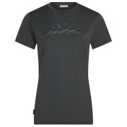 Maglietta da donna Icebreaker Women Merino 150 Tech Lite SS Tee Sparkling Stars grigio scuro Obsidian