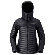 Piumino da donna Norrona trollveggen down800 super light Hood nero Caviar Black