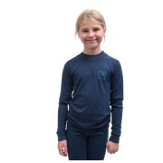 Maglietta sportiva per bambini Sensor Merino DF Logo Up Deep Blue