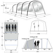 Tenda gonfiabile Outwell Parkdale 4PA