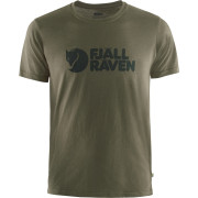 Maglietta da uomo Fjällräven Logo T-shirt M verde 633_Dark Olive