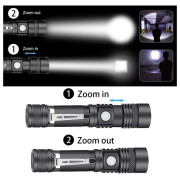 Torcia ricaricabile Solight LED 400lm + cyclo